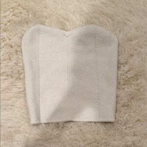 Aerie Cream Ribbed Knit Top